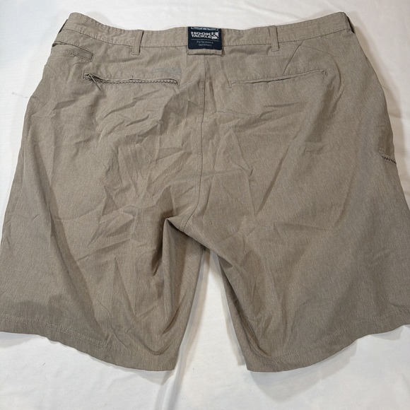 Hook & Tackle Performance Outfitters Shorts Men Size 38 Tan Lightweight Stretch - Picture 10 of 10